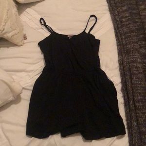 Black spaghetti strap romper
